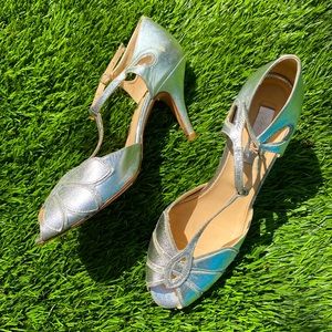Butterfly Silver Heels